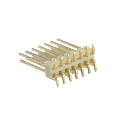 Pitch 1.50mm 180° 双排 SMT 单塑排针 PC5.5 2X07Pin 米白色
 镀亮锡